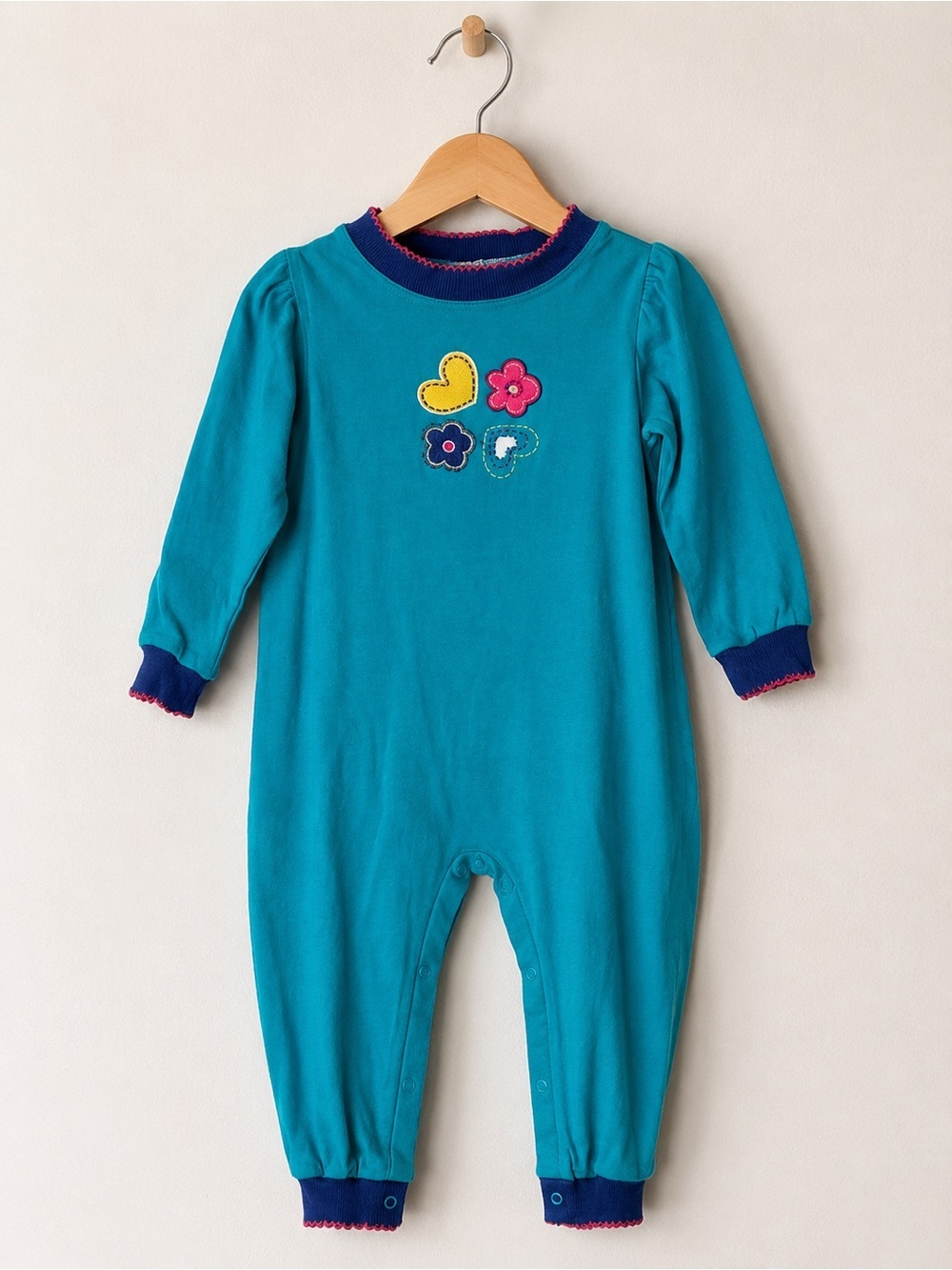 Vintage Okie Dokie Baby Girls 24M Cotton One Piece Romper Outfit